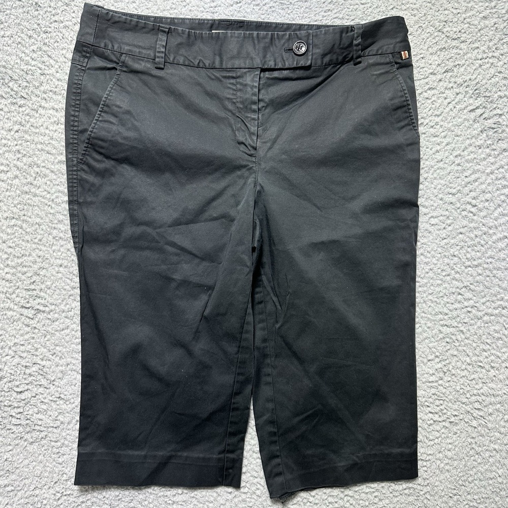 Burberry Jeans Women's 6 Black Chino Casual Capri Vtg London Preppy‎ Academia